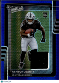 Ashton Jeanty 2025 Optic Blue Jersey Patch RC Las Vegas Raiders