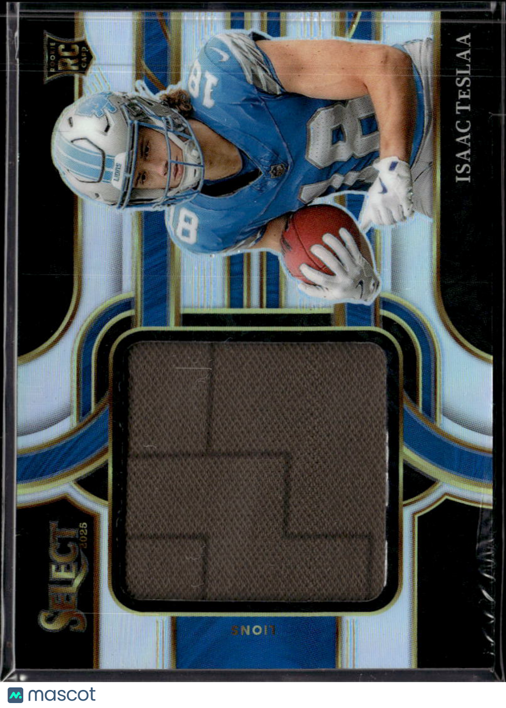 Isaac Teslaa 2025 Select Jersey Patch RC 59/149 Detroit Lions