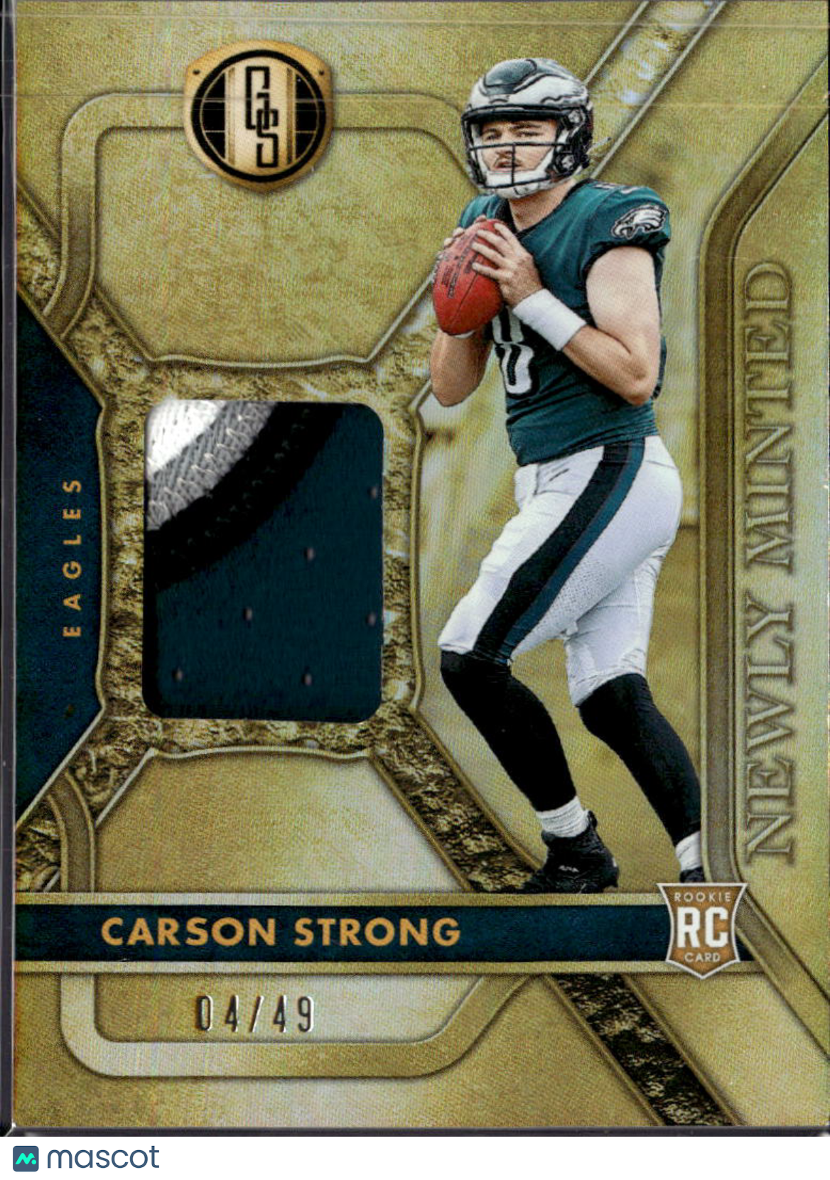 Carson Strong 2022 Gold Standard 4 Color Jersey Patch RC /49 Philadelphia Eagles