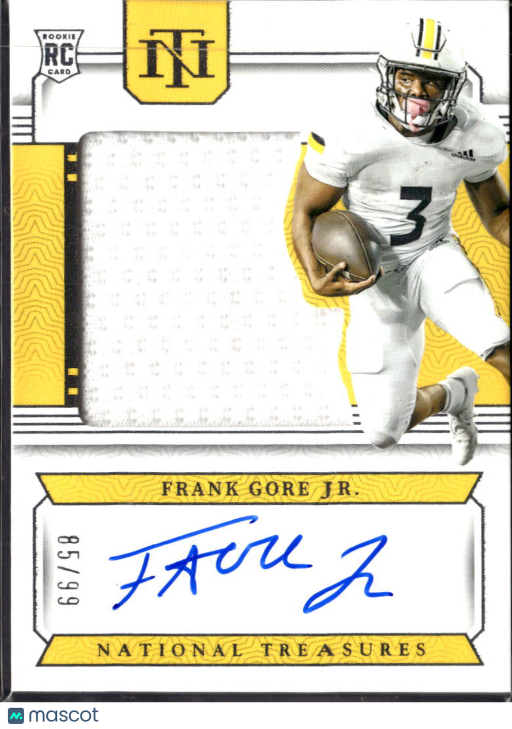 Frank Gore Jr. 2024 National Treasures Auto Autograph Patch RC /99 Southern Miss