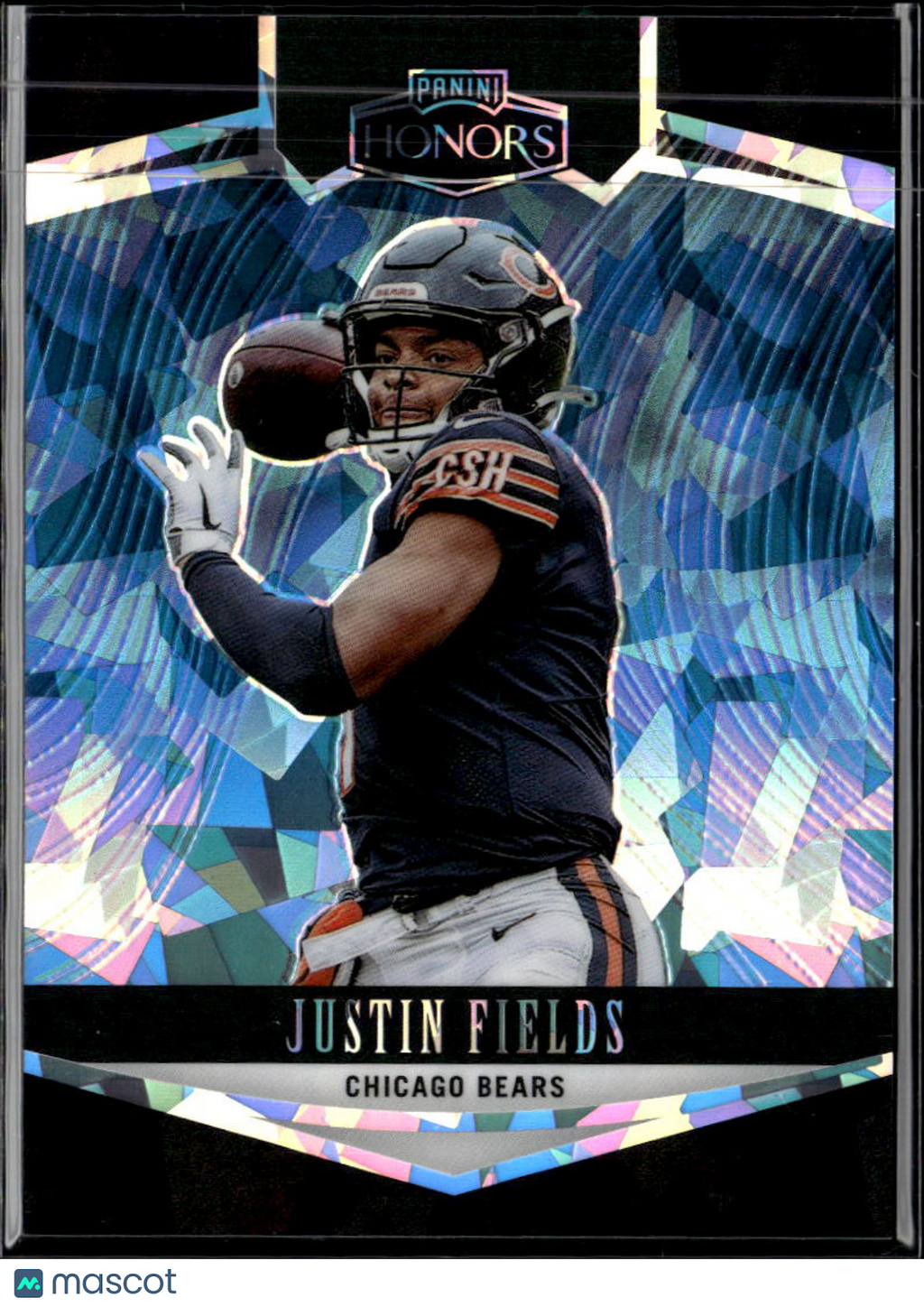 Justin Fields 2022 Honors Blue Ice Prizm SSP 4/15 Chicago Bears