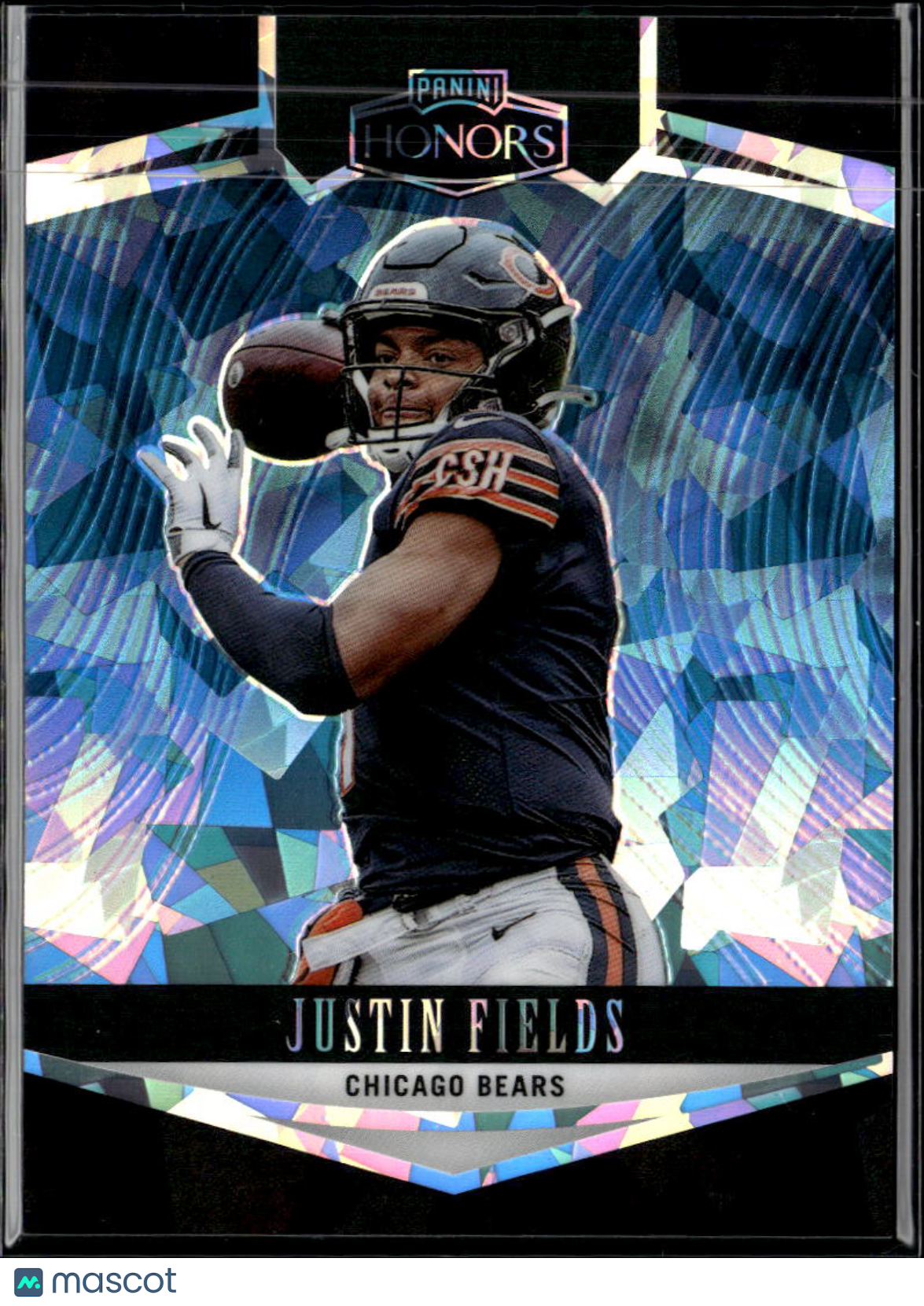 Justin Fields 2022 Honors Blue Ice Prizm SSP 4/15 Chicago Bears