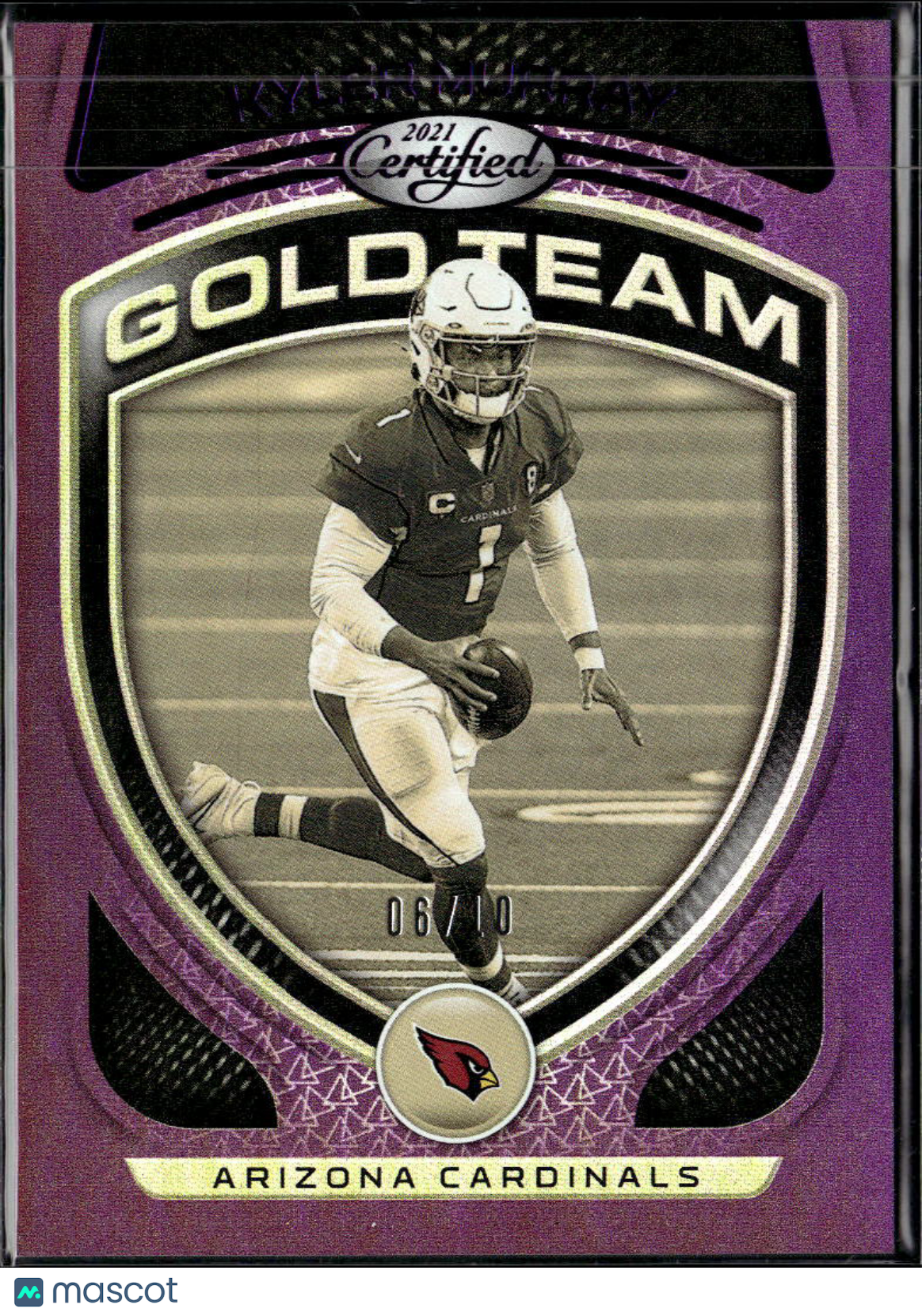 Kyler Murray 2021 Certified Gold Team Mirror Purple 6/10 Arizona Cardinals