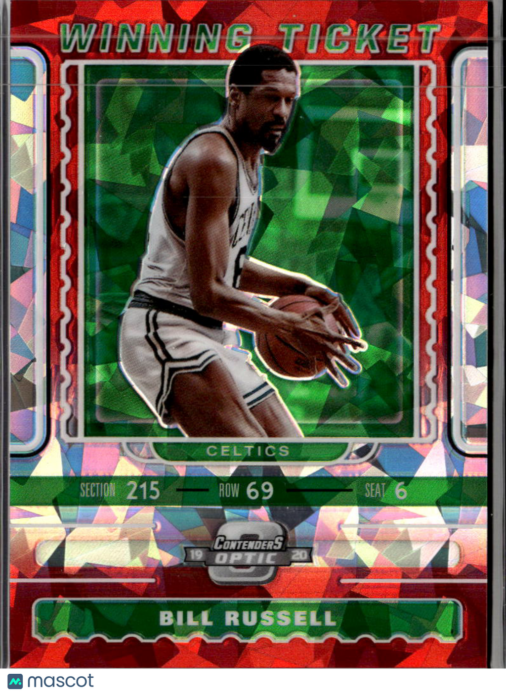 Bill Russell 2019-20 Contenders Optic Red Ice Prizm Boston Celtics