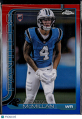 Tetairoa McMillan 2025 Topps Chrome Red White Blue Rookie RC Carolina Panthers