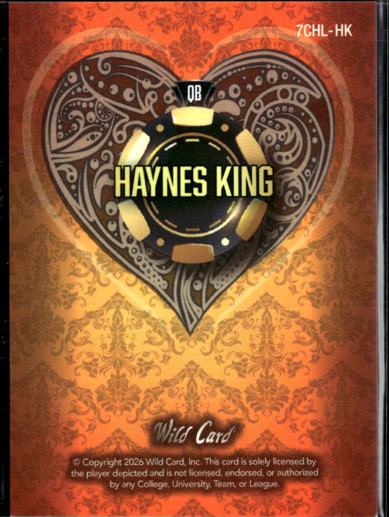 Haynes King 2026 Wild Card 7 Card Studs Rookie RC Georgia Tech 1/7