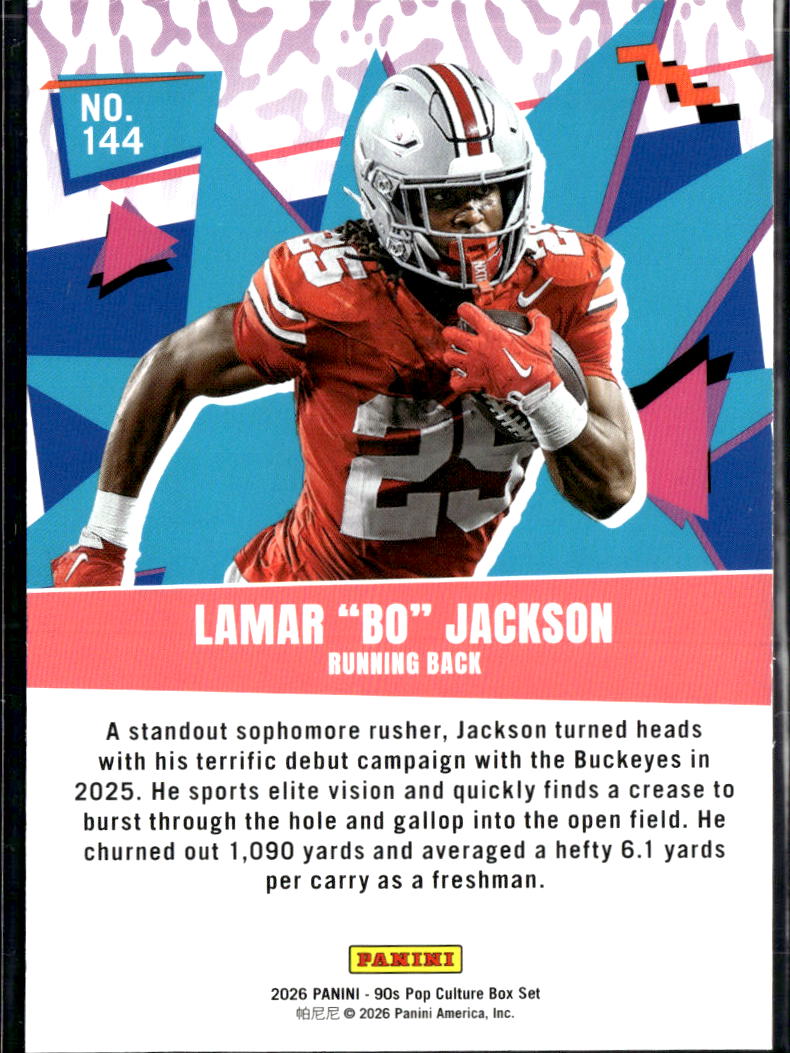 Lamar "Bo" Jackson 2026 Panini 90s Pop Rookie RC Ohio State Buckeyes
