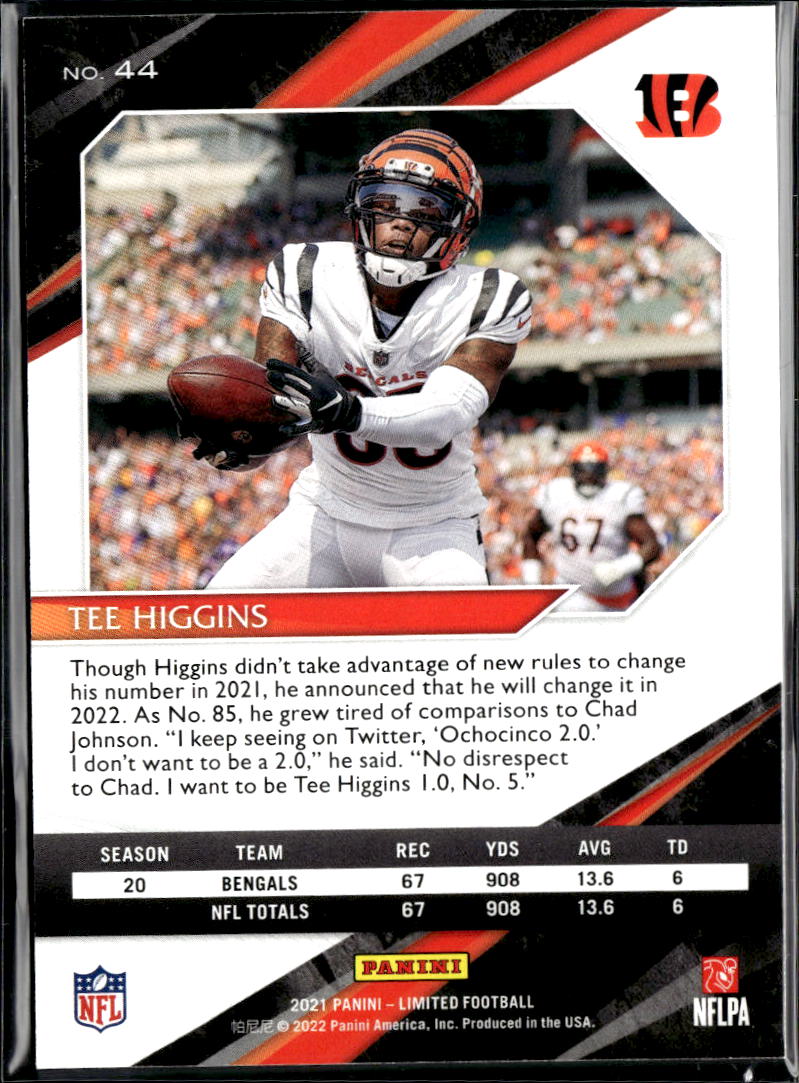 Tee Higgins 2022 Limited Gold 71/75 Cincinnati Bengals