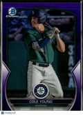 Cole Young 2023 Bowman Chrome Purple 87/250 Seattle Mariners