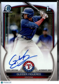 Gleider Figuereo 2023 Bowman Chrome 1st Auto Autograph /499 Texas Rangers