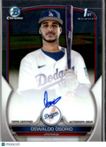 Oswaldo Osorio 2023 Bowman Chrome 1st Auto Autograph Los Angeles Dodgers