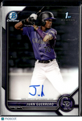 Juan Guerrero 2022 Bowman Chrome 1st Auto Autograph Colorado Rockies