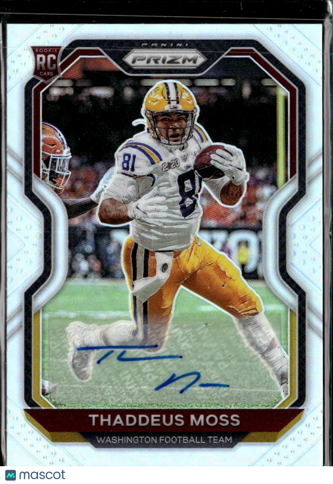 Thaddeus Moss 2020 Prizm Auto Autograph Rookie RC LSU Tigers