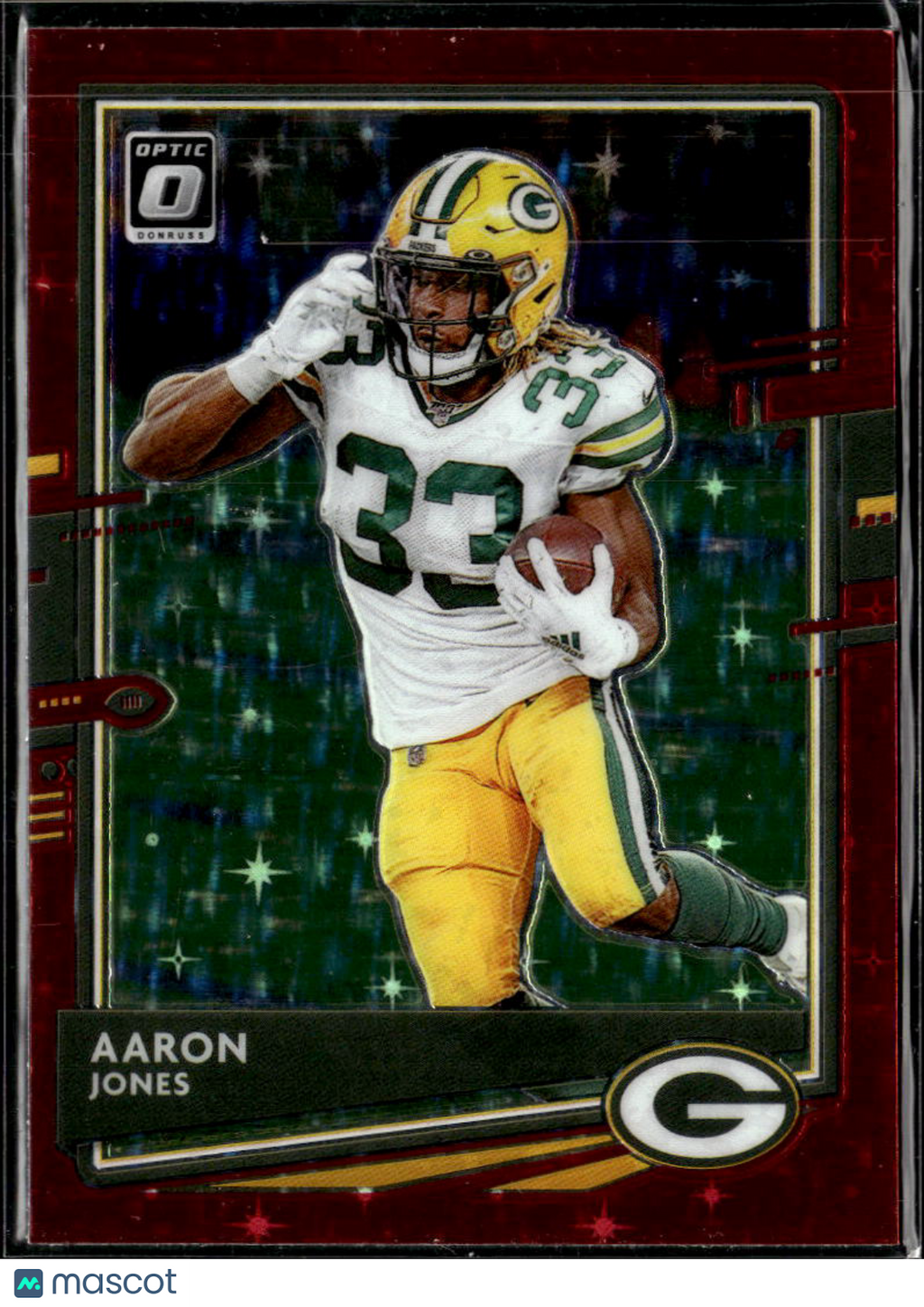 Aaron Jones 2020 Optic Red Stars Prizm SSP Green Bay Packers