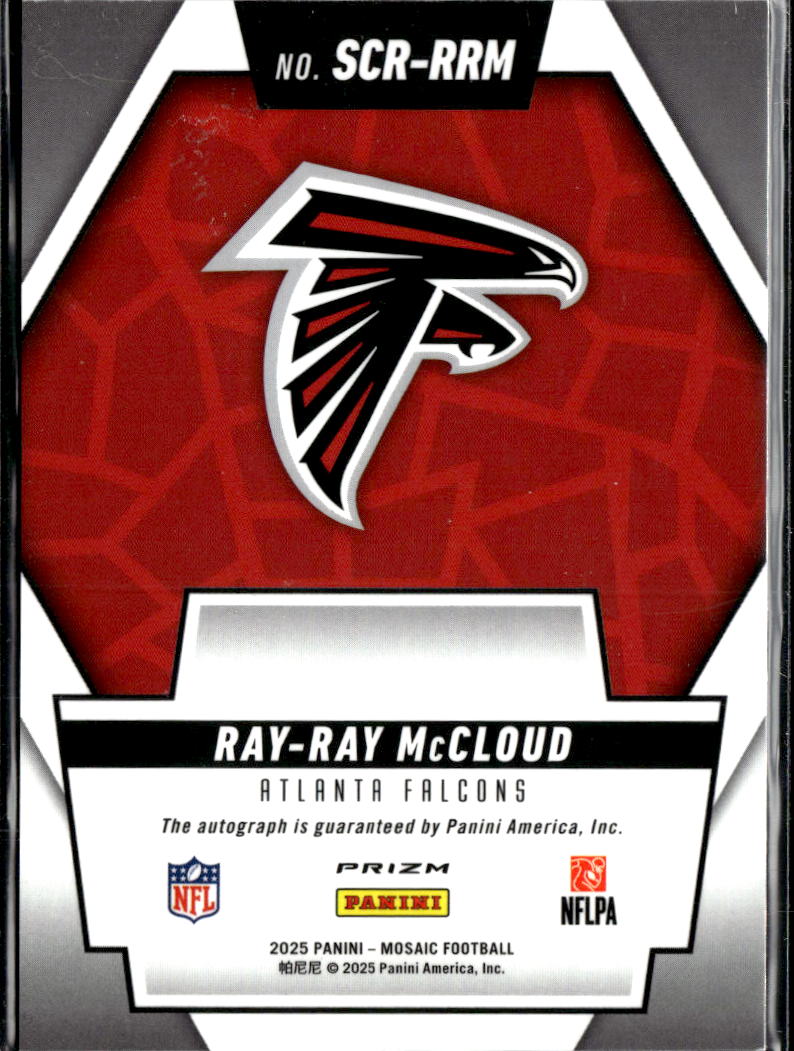 Ray-Ray McCloud 2025 Mosaic Auto Autograph Atlanta Falcons