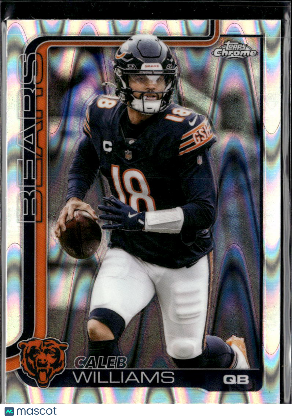 Caleb Williams 2025 Topps Chrome Raywave Lava Refractor Chicago Bears