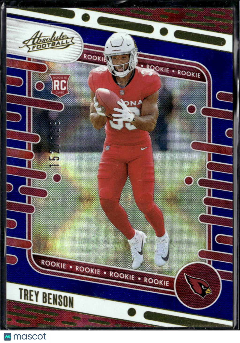 Trey Benson 2024 Absolute Blue Rookie RC /199 Arizona Cardinals