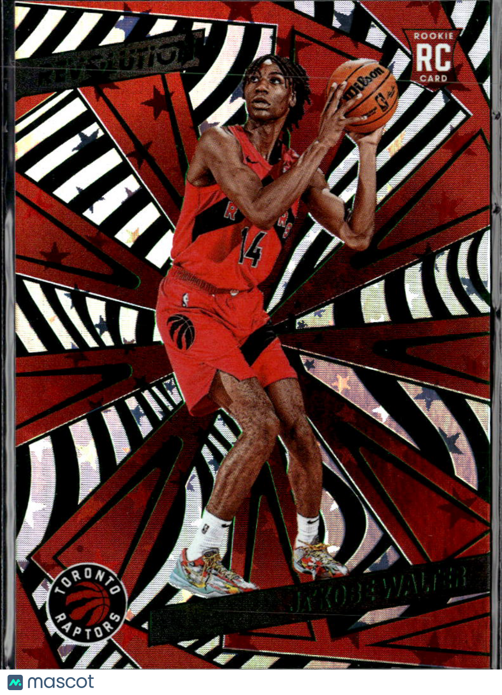 Ja'Kobe Walter 2025 Revolution Rookie RC Astro /125 Toronto Raptors