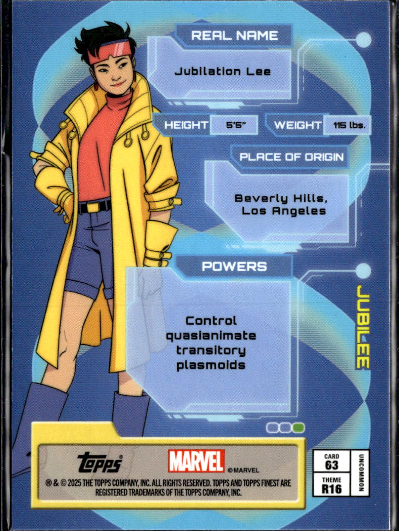 Jubilee 2025 Topps Finest Marvel Rise Uncommon #63