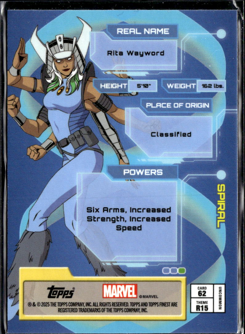 Spiral 2025 Topps Finest Marvel Rise Uncommon #62