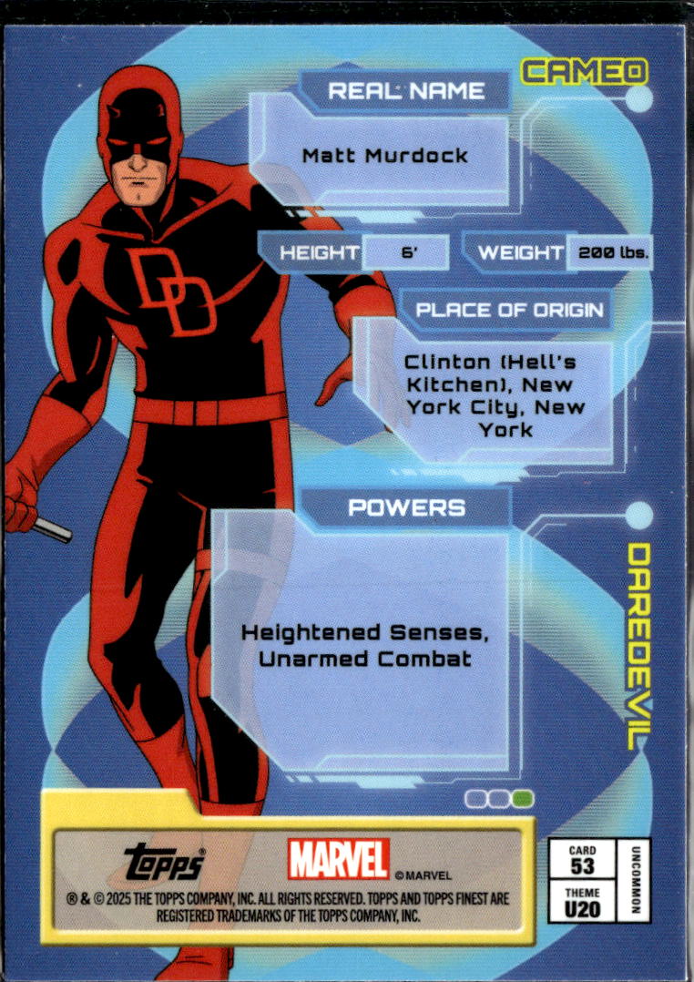 Daredevil 2025 Topps Marvel Ultimates Ultimate Uncommon #53