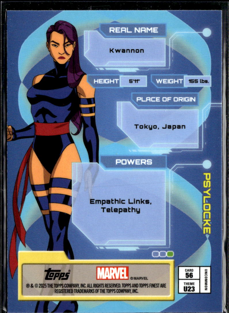 Psylocke 2025 Topps Marvel Finest Ultimates #56