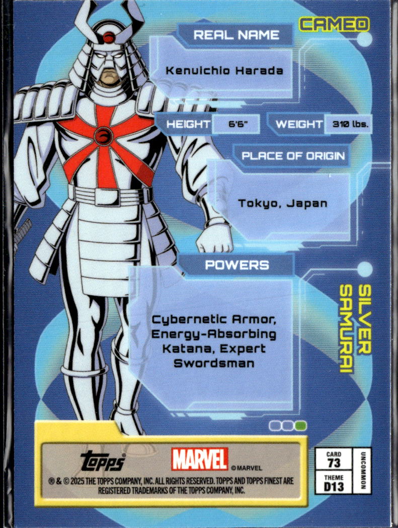 Silver Samuarai 2025 Topps Finest Marvel Uncommon  #73