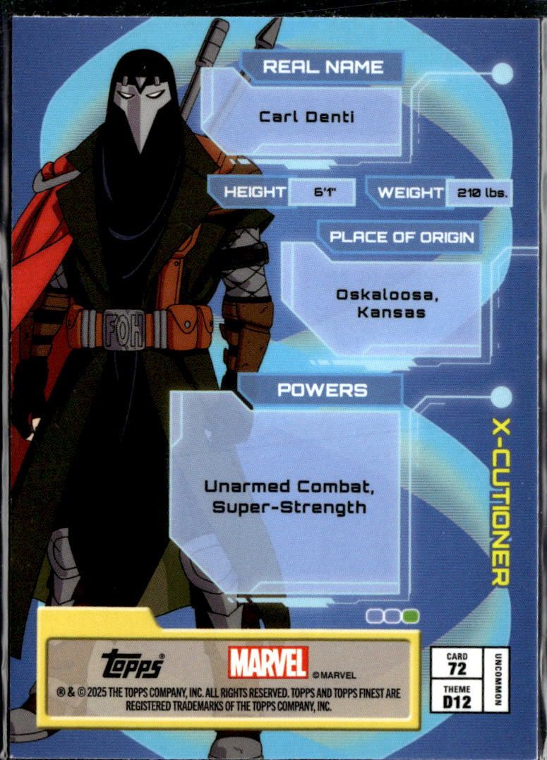 X-Cutioner 2025 Topps Finest Marvel Uncommon  #72
