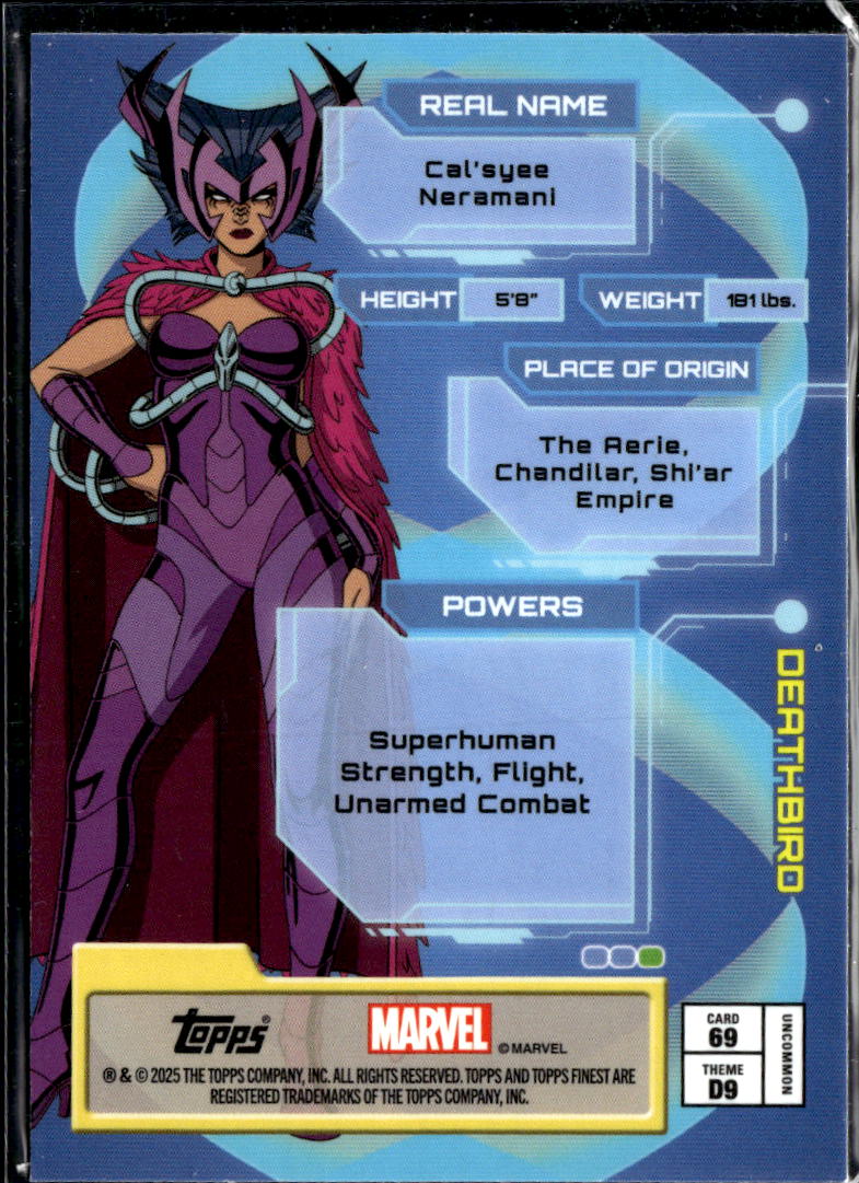 Deathbird 2025 Topps Finest Marvel Uncommon  #69