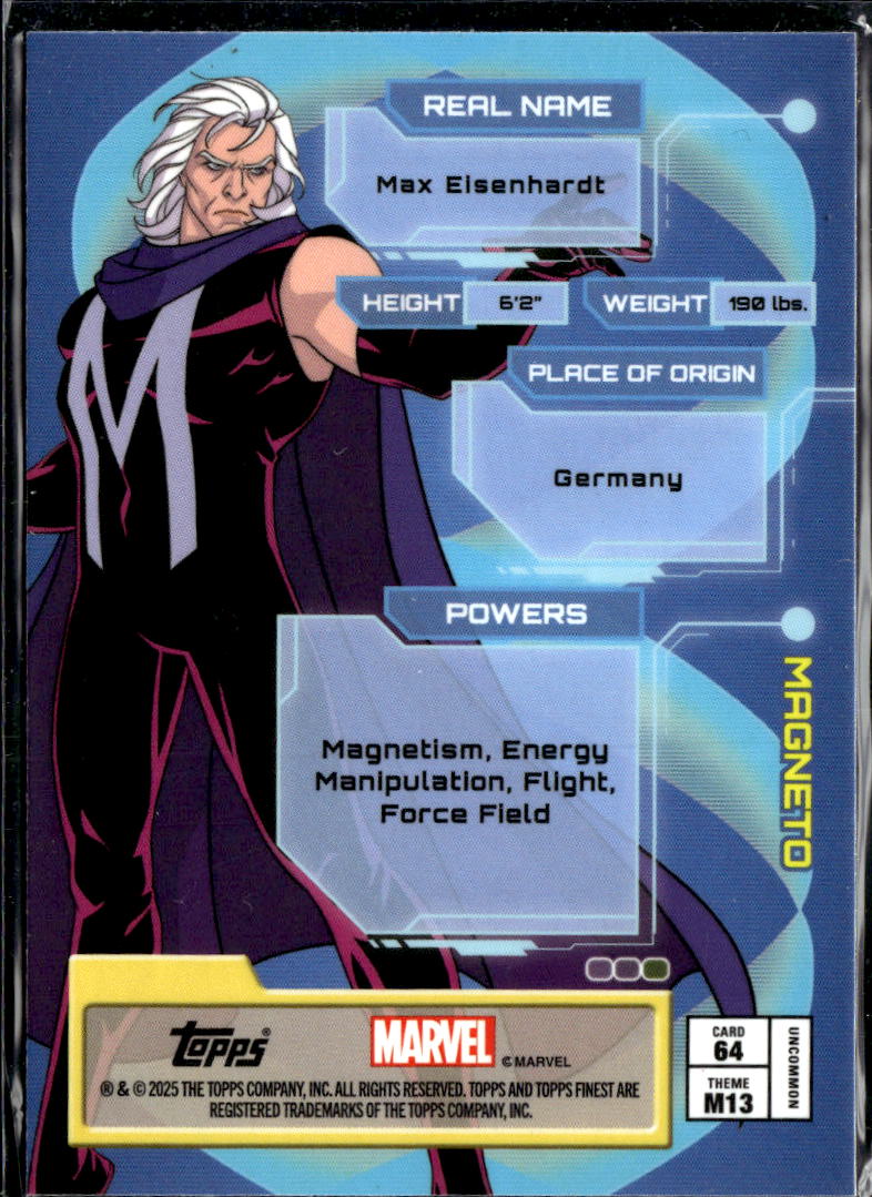 Magneto 2025 Topps Finest Marvel #64