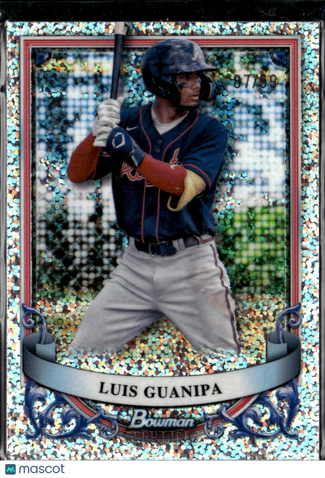 Luis Guanipa 2024 Bowman Sterling Speckle Refractor /99 Atlanta Braves
