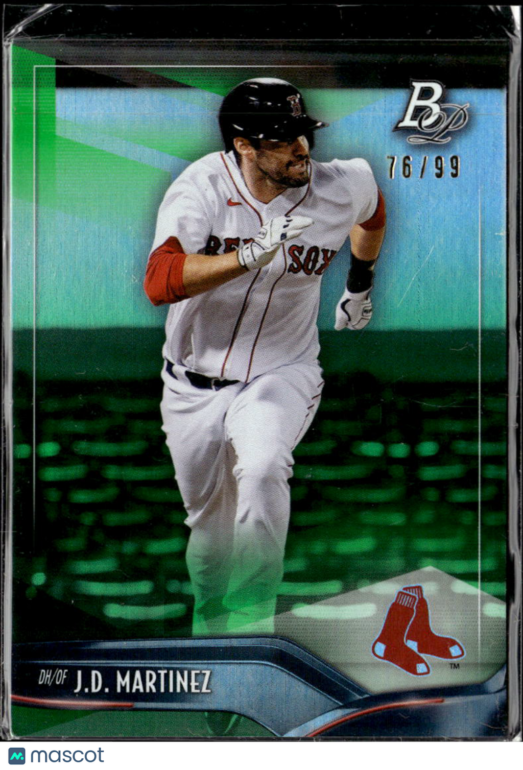 J.D. Martinez 2021 Bowman Platinum Green 76/99 Boston Red Sox