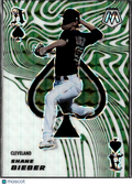 Shane Bieber 2021 Panini Mosaic Aces Green Cleveland Guardians