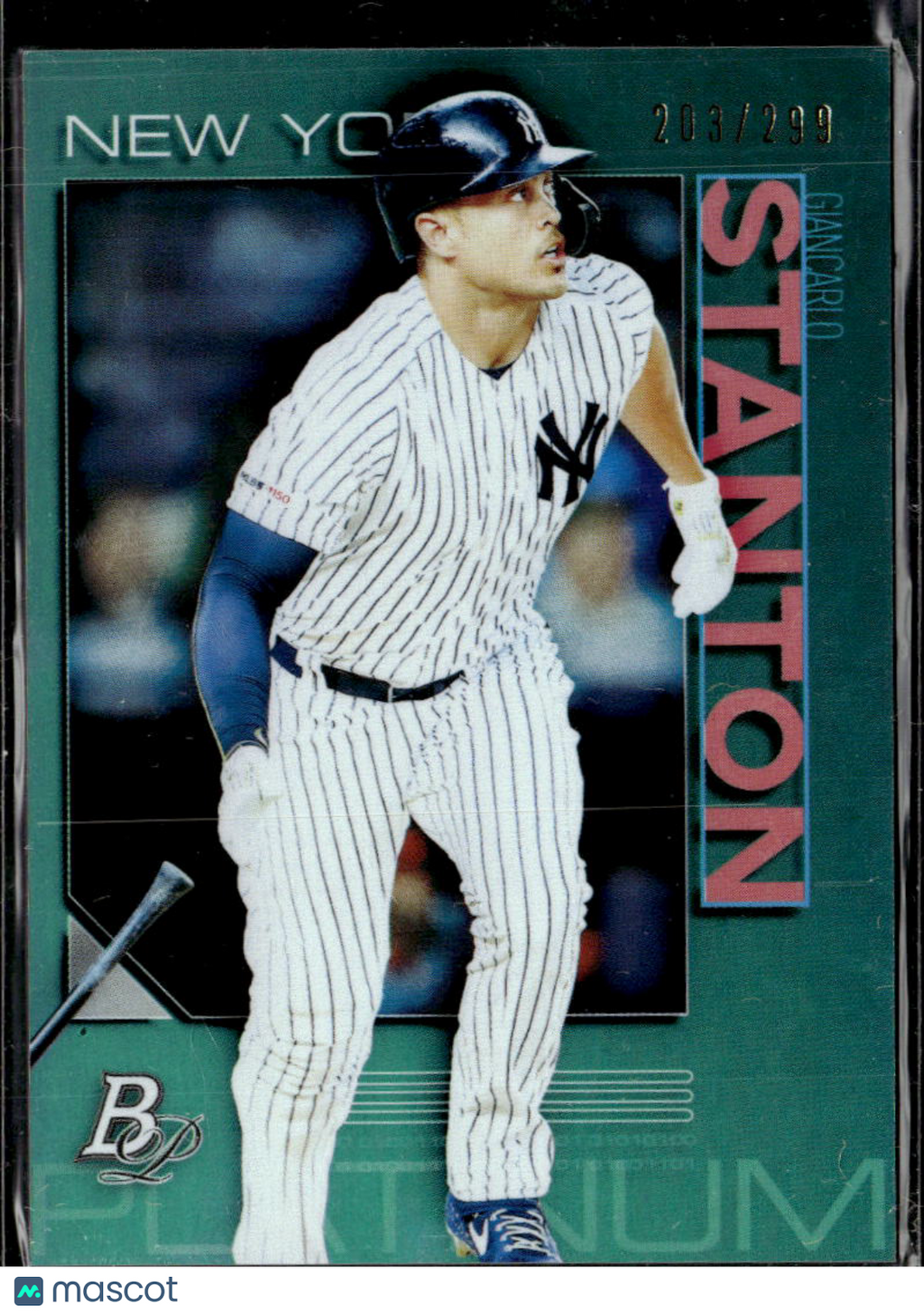 Giancarlo Stanton 2020 Bowman Platinum Green /299 New York Yankees