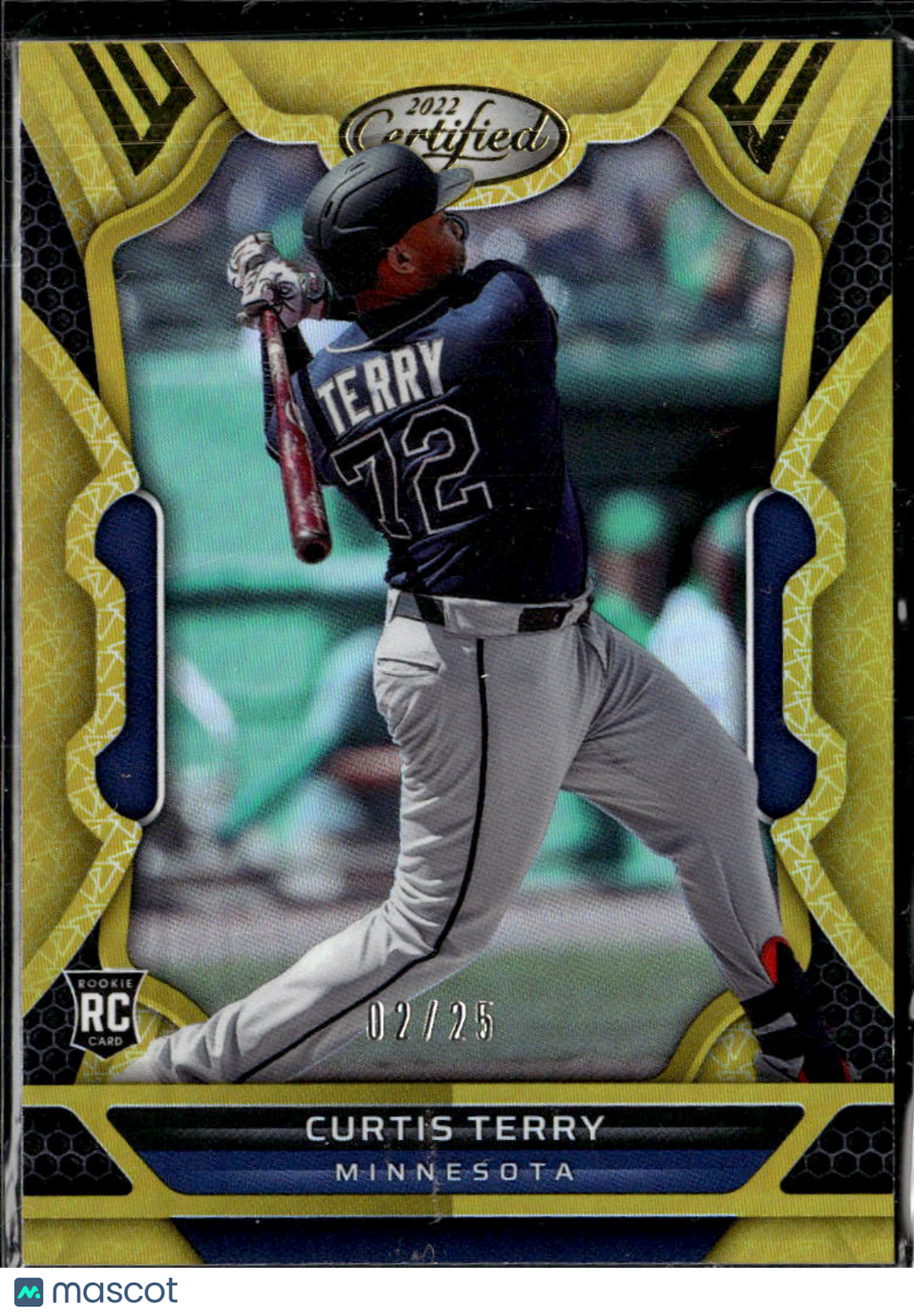 Curtis Terry 2022 Certified GOLD Rookie RC /25 Minnesota Twins