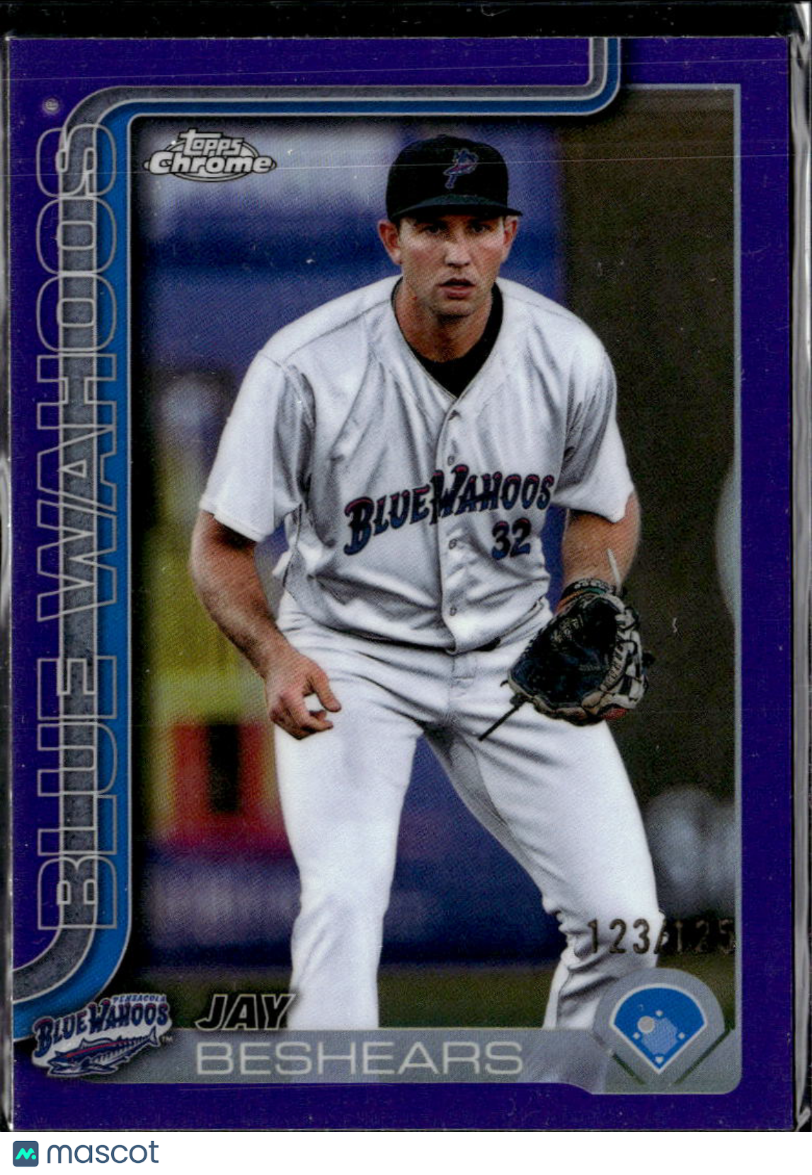 Jay Beshears 2025 Topps Chrome Pro Debut Purple /125 Pensacola Blue Wahoos