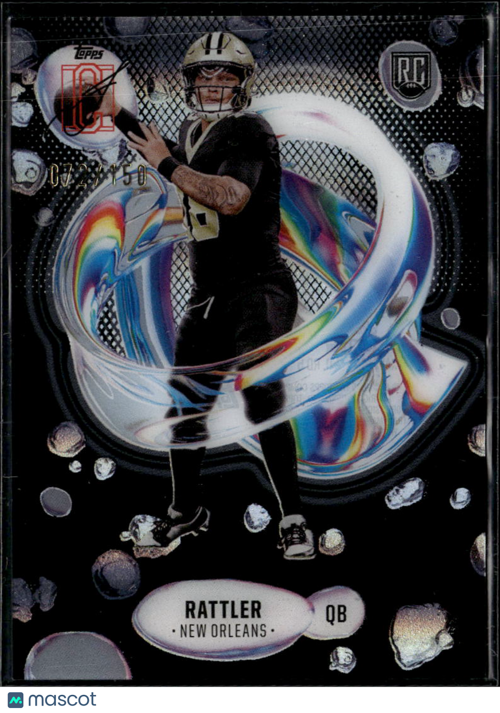 Spencer Rattler 2025 Topps Signatire Class Green RC /150 New Orleans Saints