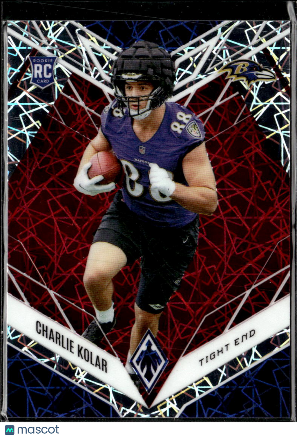 Charlie Kolar 2022 Phoenix Red Rookie RC /75 Baltimore Ravens