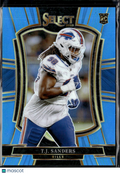 T.J. Sanders 2025 Select RC Light Blue Prizm 51/99 Buffalo Bills