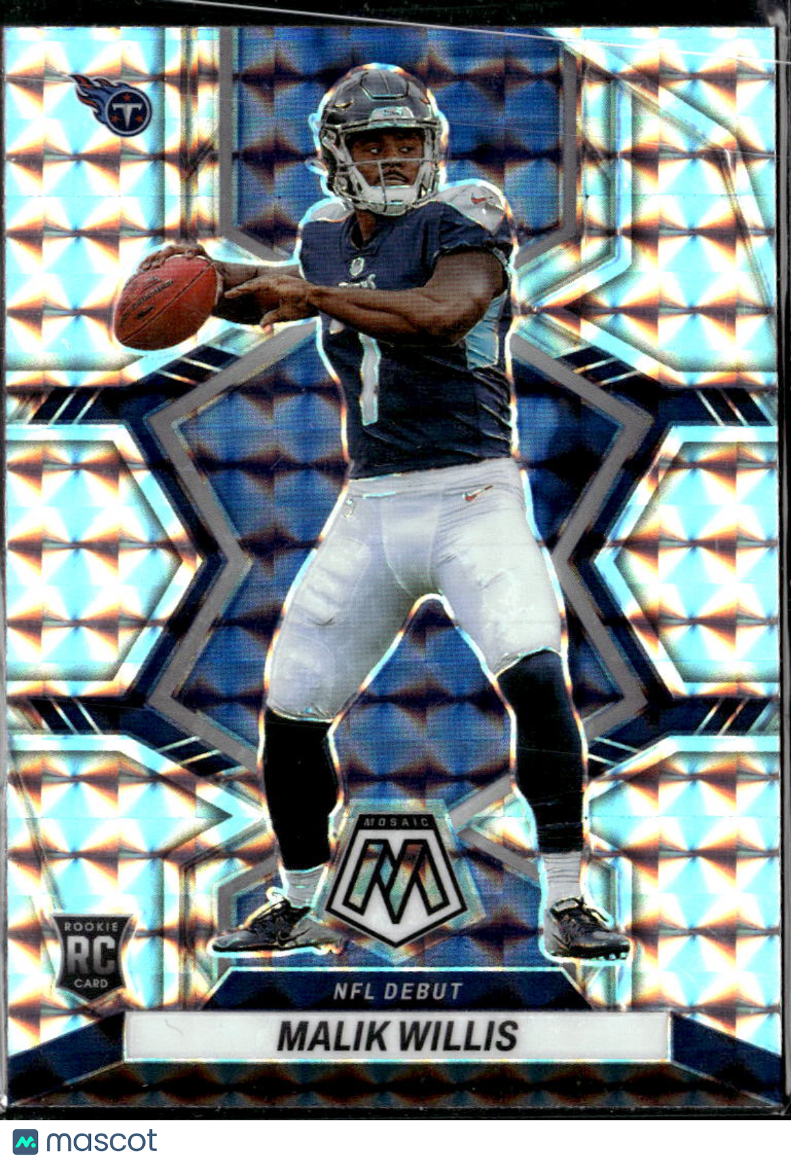 Malik Willis 2022 Mosaic Mosaics Prizm Rookie RC Tennessee Titans