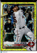 Royce Lewis 2021 Bowman Chrome Yellow Diamond Refractor /75 Minnesota Twins