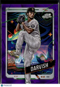 Yu Darvish 2024 Topps Chrome Cosmic Purple Refractor 23/150 San Diego Padres