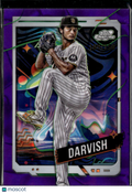 Yu Darvish 2024 Topps Chrome Cosmic Purple Refractor 109/150 San Diego Padres