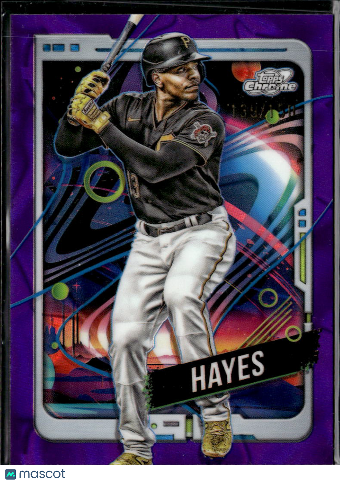 Ke'Bryan Hayes 2024 Topps Chrome Cosmic Purple /150 Pittsburgh Pirates