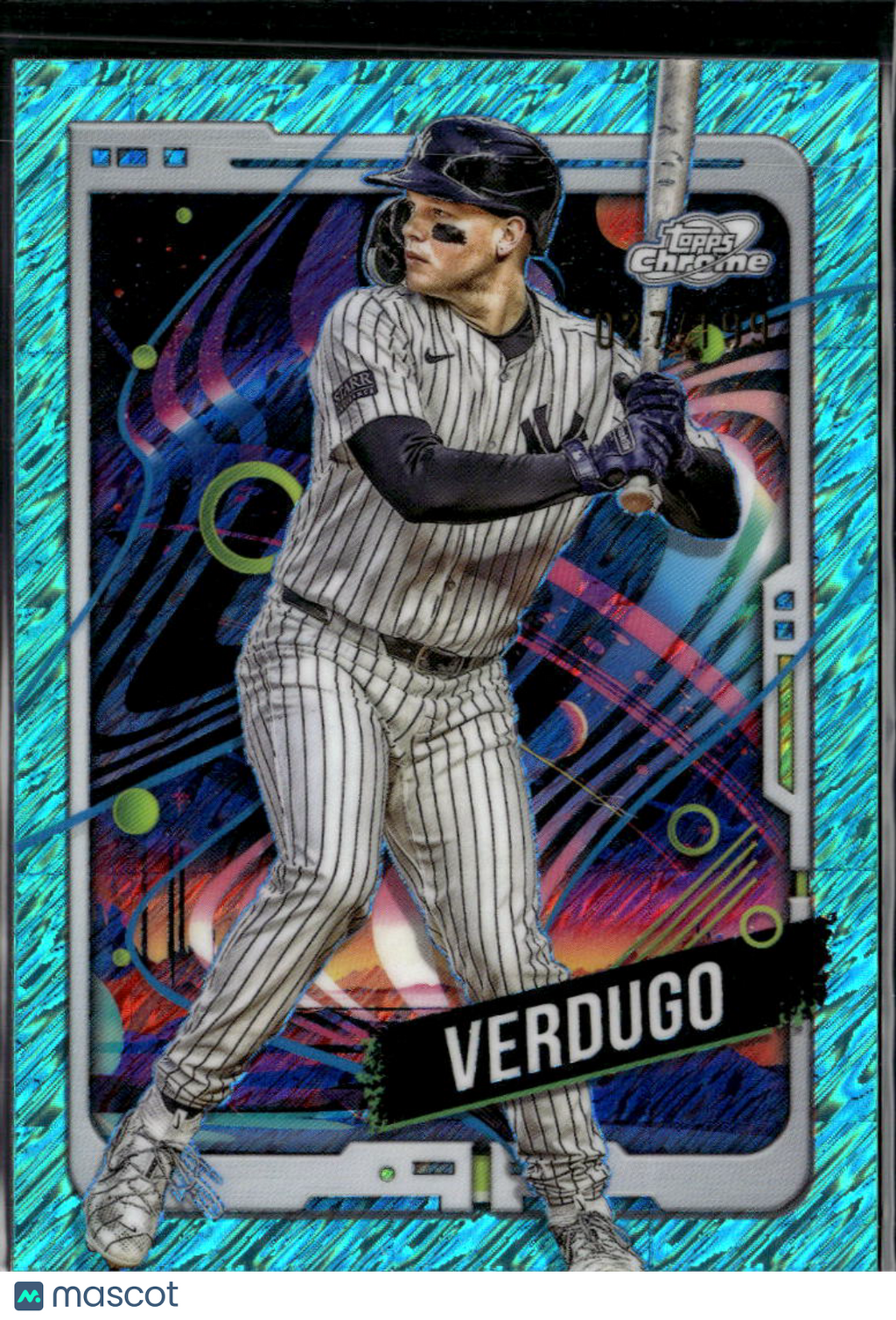 Alex Verdugo 2024 Topps Chrome Cosmic Aqua Refractor /199 New York Yankees