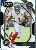 Malik Nabers 2024 Select RC Silver Prizm Die-Cut New York Giants