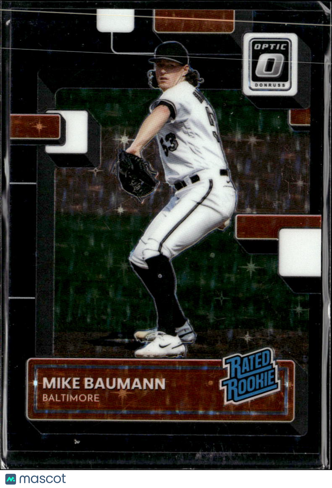 Mike Baumann 2022 Optic Rated Rookie Black Stars /149 Baltimore Orioles