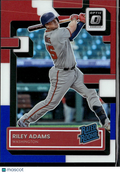 Riley Adams 2022 Optic Rated Rookie Red White Blue /199 Washington Nationals