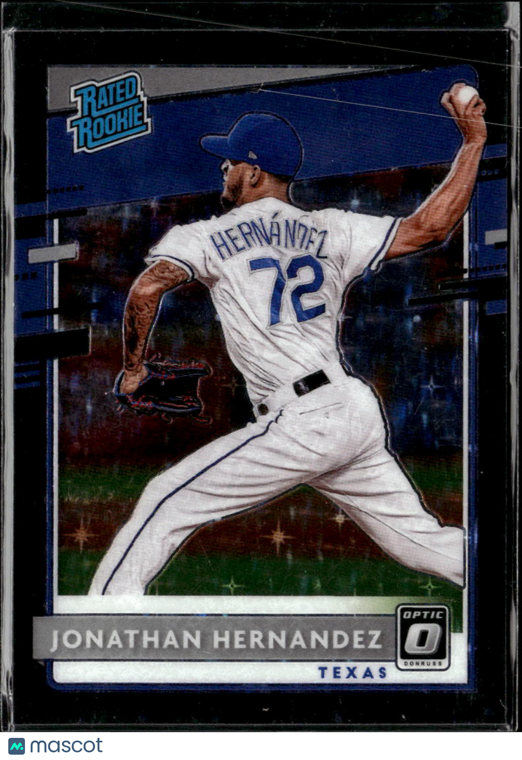 Jonathan Hernandez 2020 Optic Rated Rookie Black Stars /125 Texas Rangers