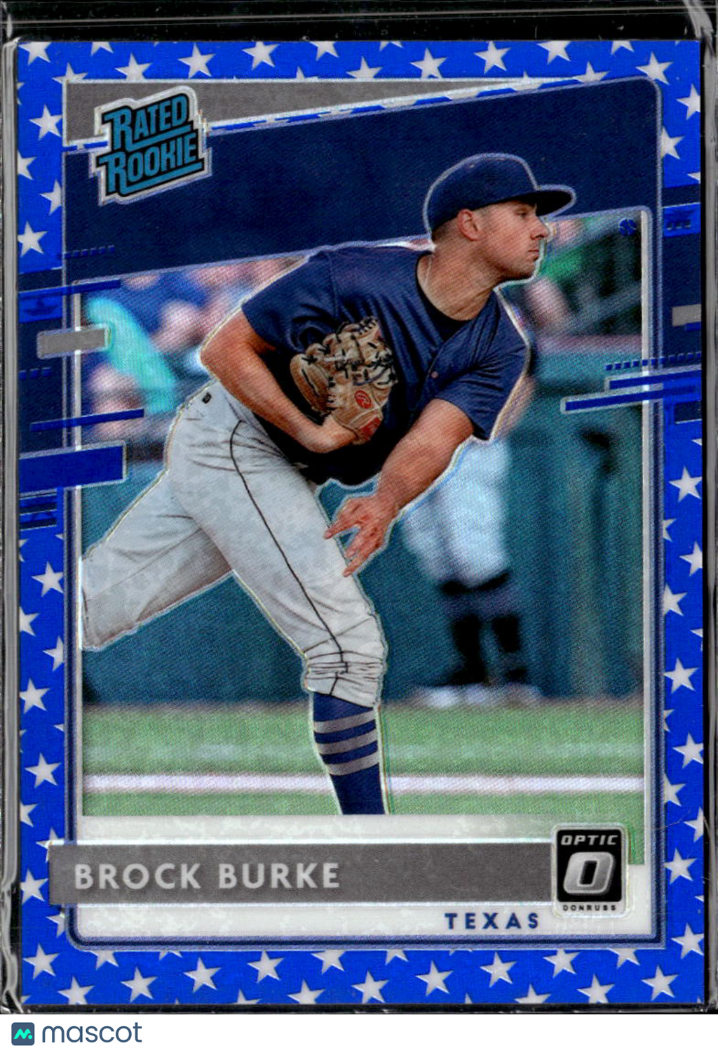 Brock Burke 2020 Optic Rated Rookie Blue Stars /76 Texas Rangers